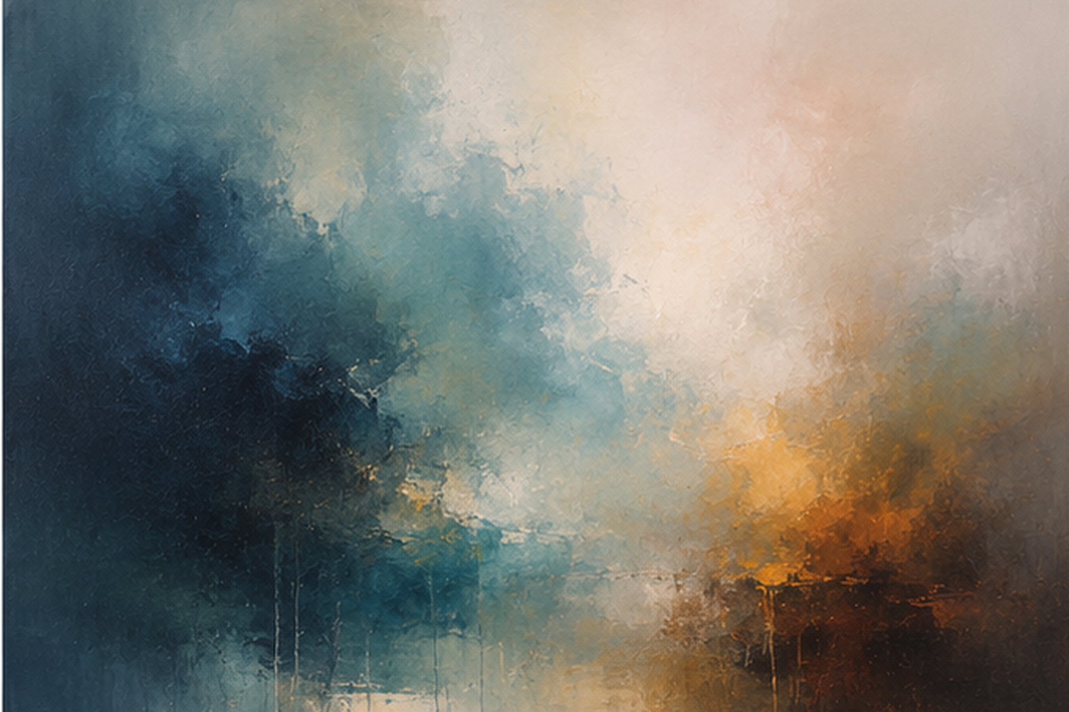 Original atmospheric abstract composition in clouded neutrals and diffused horizon forms.