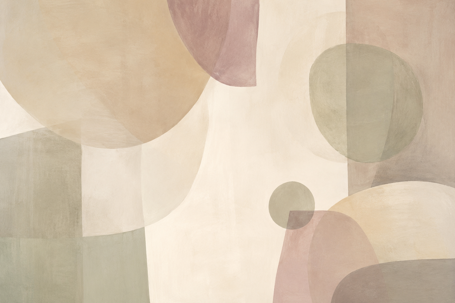 Warm color field abstract artwork in sand, blush, cream, and muted rose tones.