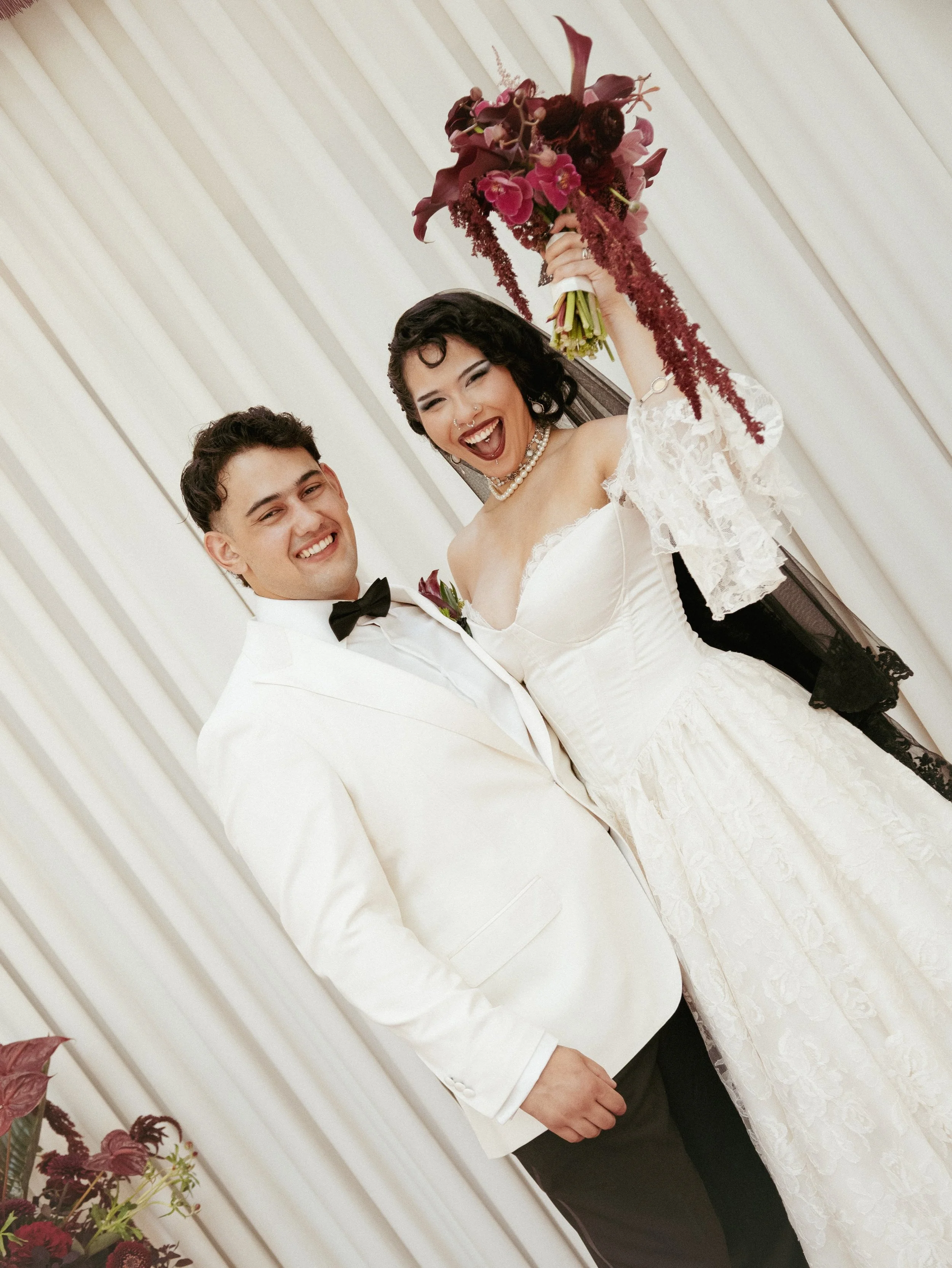 V + P 💌 Like many Little Rose couples, they were considering a civil ceremony at the courthouse until they found Little Rose Chapel. With their closest friends and family, they said their vows at the chapel then continued with a reception at a nearb