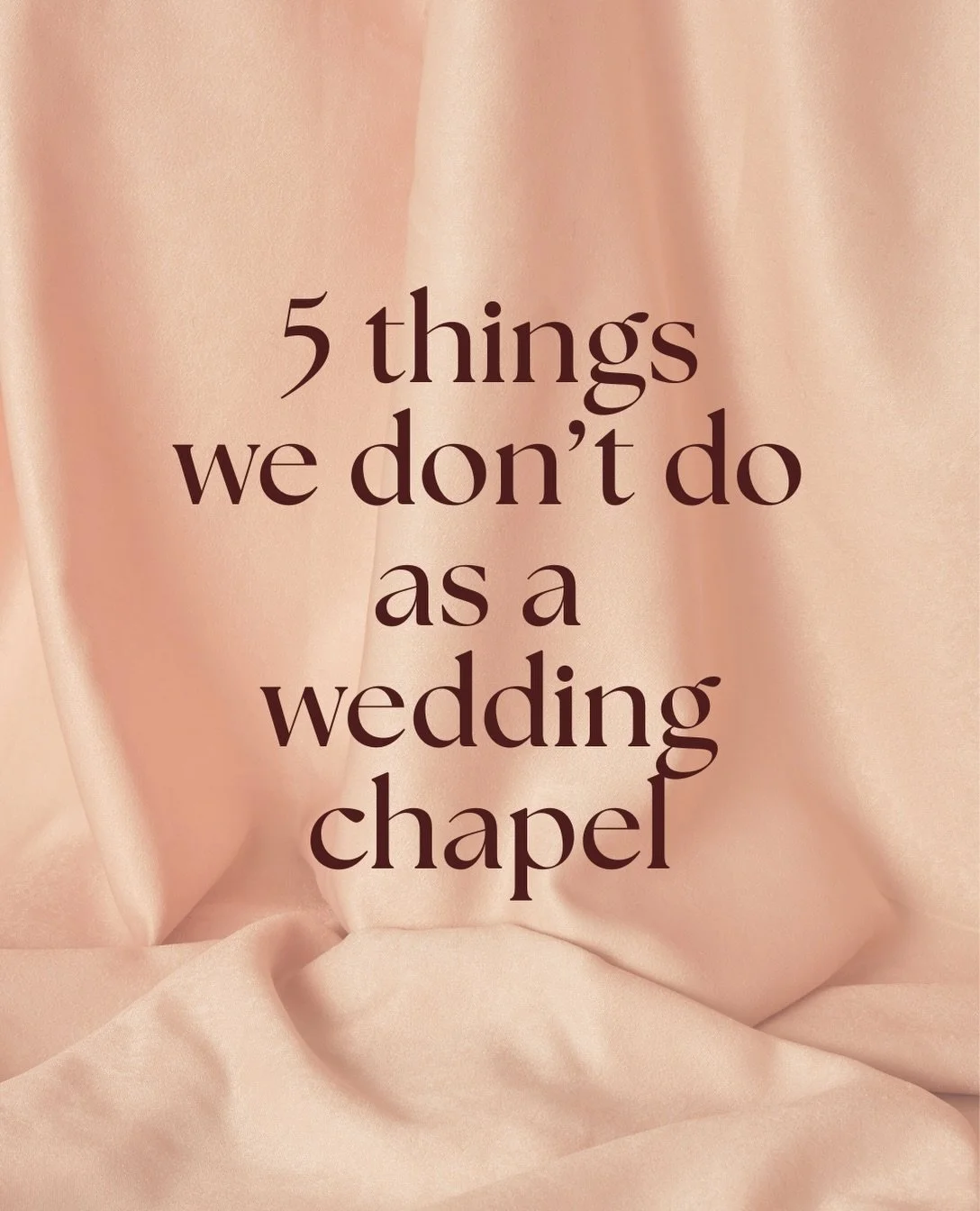 5 things we don&rsquo;t do as a wedding chapel 💌 

Considering a small wedding or elopement in South Florida? DM us or email thelittlerosechapel@gmail.com to schedule a tour. 

Inspired by our friends at @sixstories 

#weddingvenue #microwedding #el