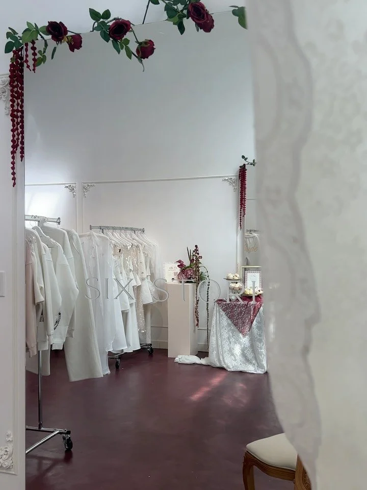 This past week we had the pleasure of hosting @sixstories at Little Rose Chapel! The first day, a campaign shoot for their upcoming collection (hint: it&rsquo;s gorgeous!) The very next day, the chapel was flipped into a showroom to preview the new c