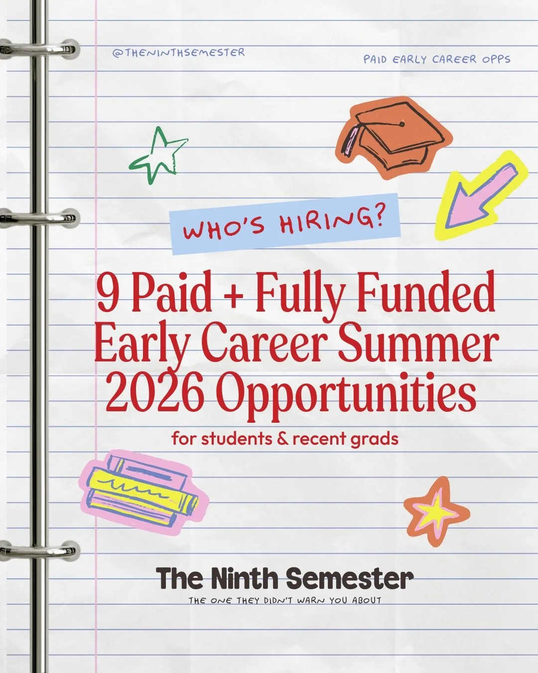 Yes, companies are still hiring Summer 2026 internships! Here are a few hiring now, including all expenses paid programs for those in Creative, Business, Finance, PR, Marketing, STEM industries!

⭐️Don&rsquo;t see what you&rsquo;re looking for? Comme