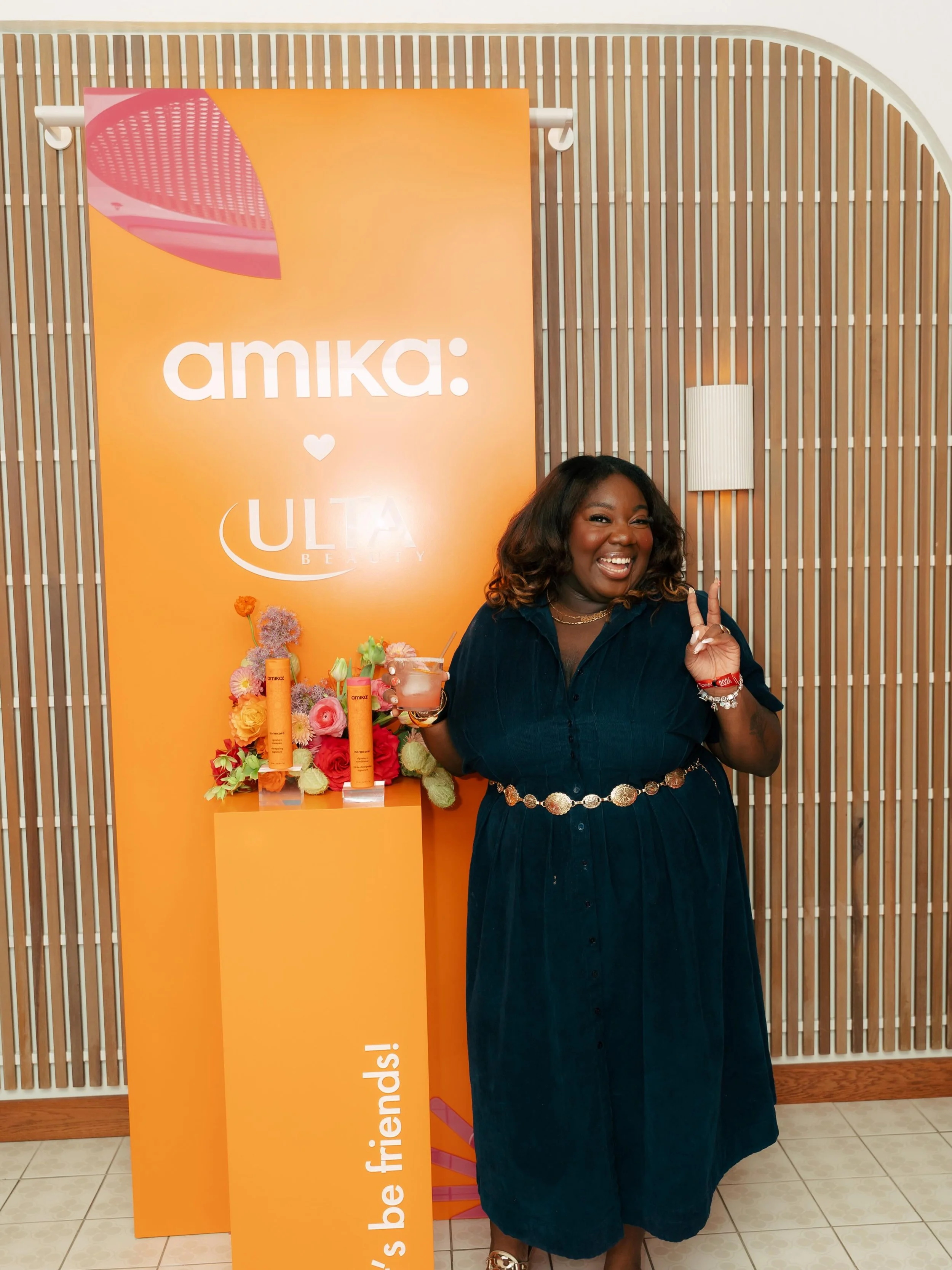 Throwback to such a lovely night with @amika at @ultabeauty world in April 2026 💓🧡 shoutout to their dry shampoo and anti humidity spray that helped my hair survive the Orlando heat! #amika #ultabeautyworld