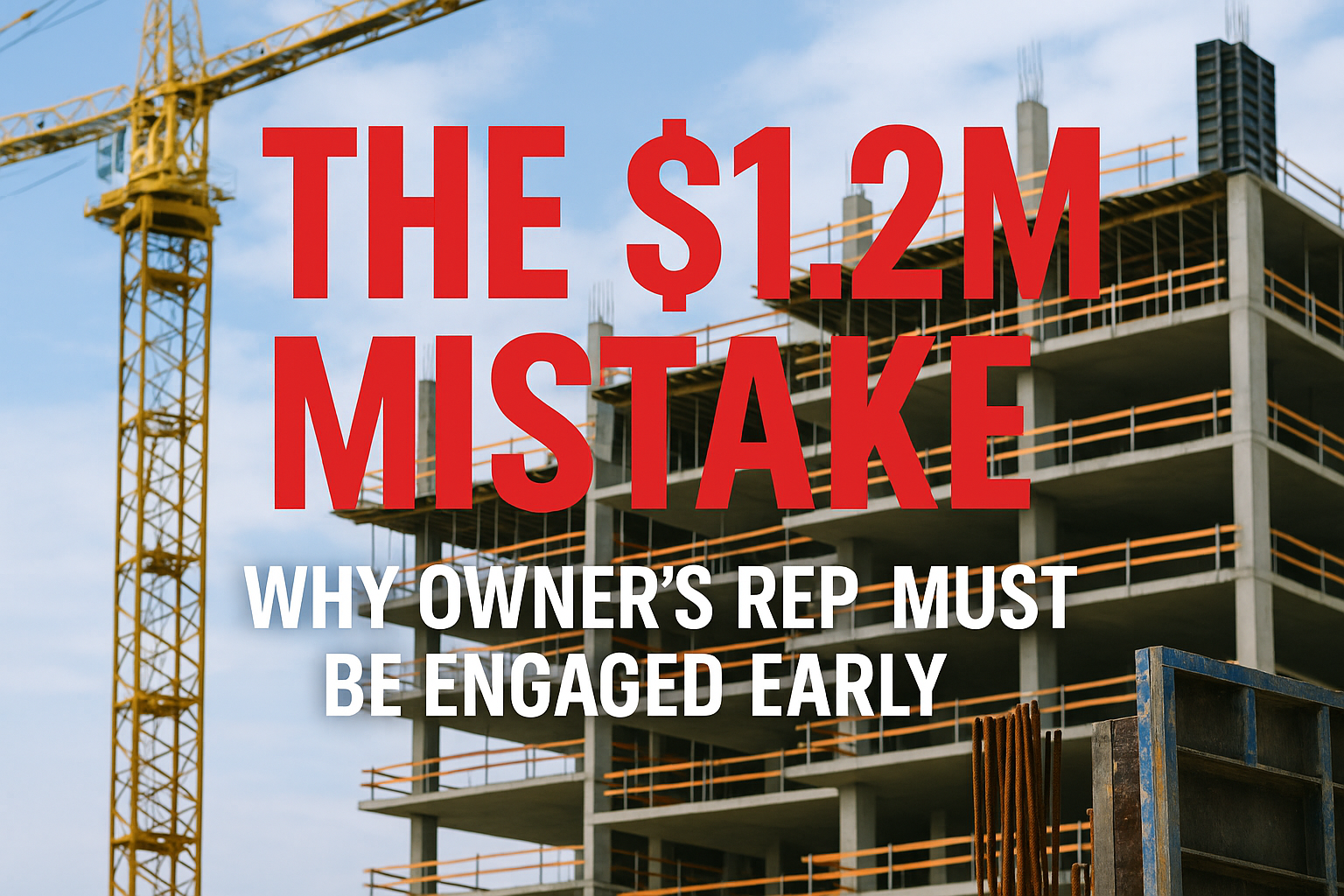 The $1.2M Mistake: Why Owner’s Reps Must Be Engaged Early