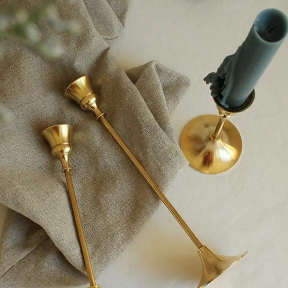 Gold Candle Holder Set of 3