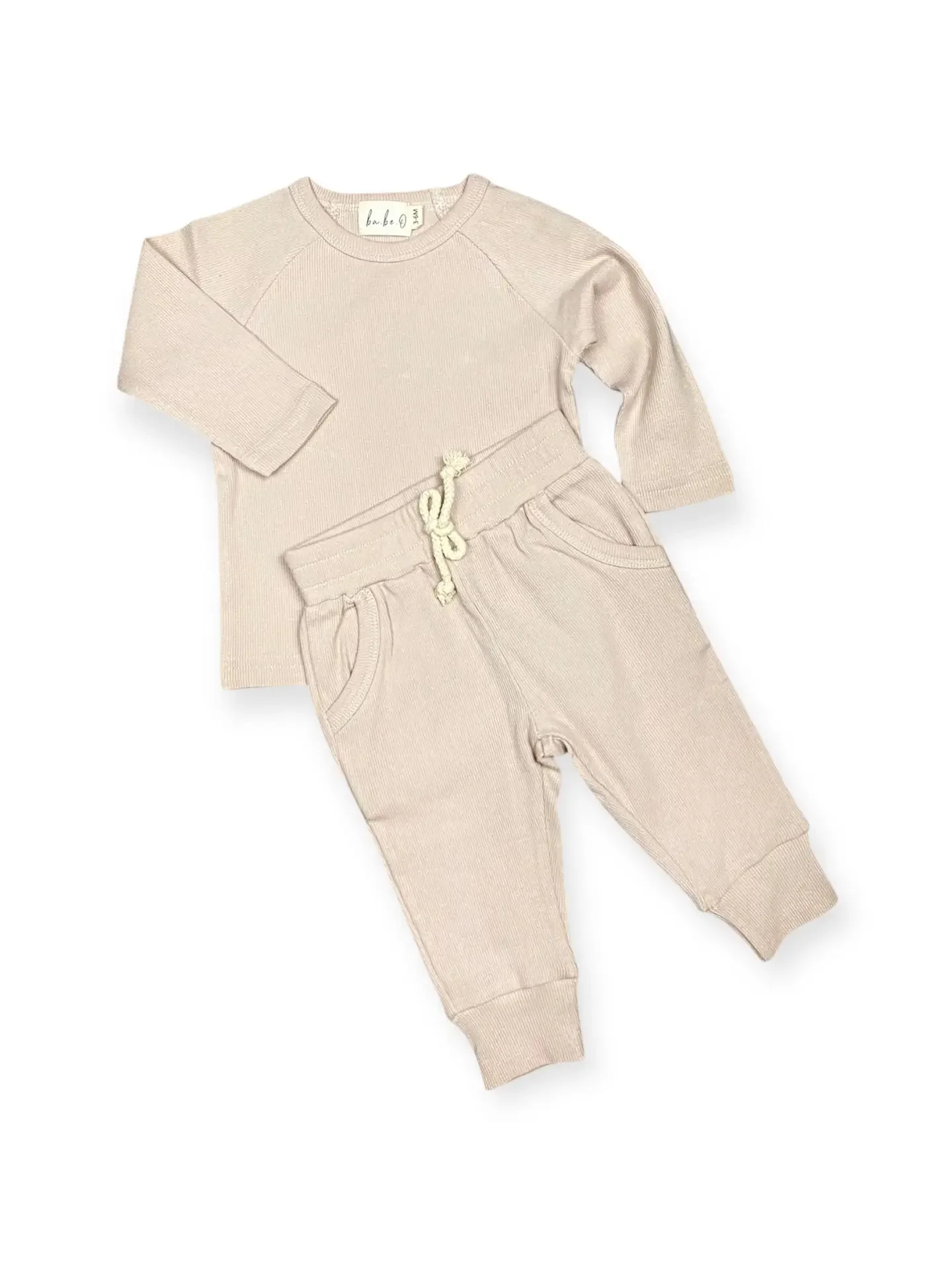 Ribbed Jogger Set, Sanddune