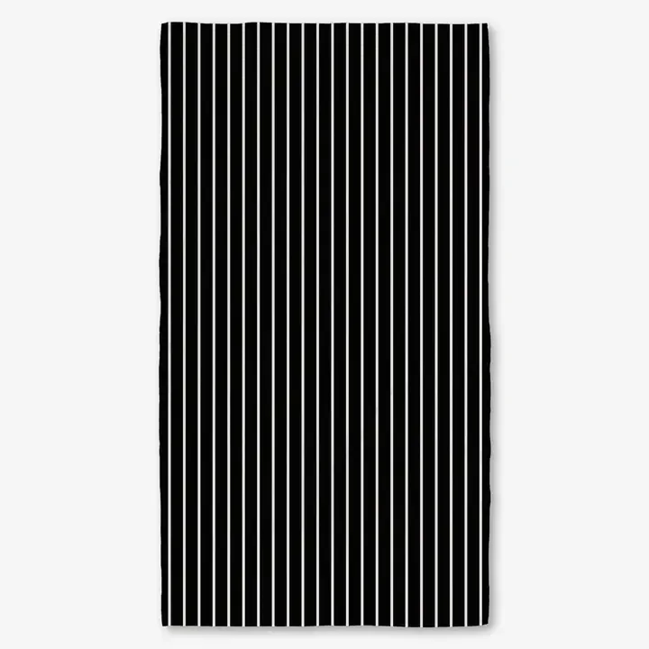 Geometry Luxe Bath Towel in "Black Linen"