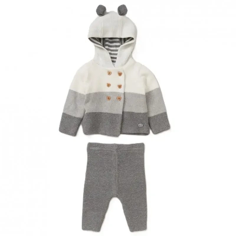 2 Piece Knitted Set Grey