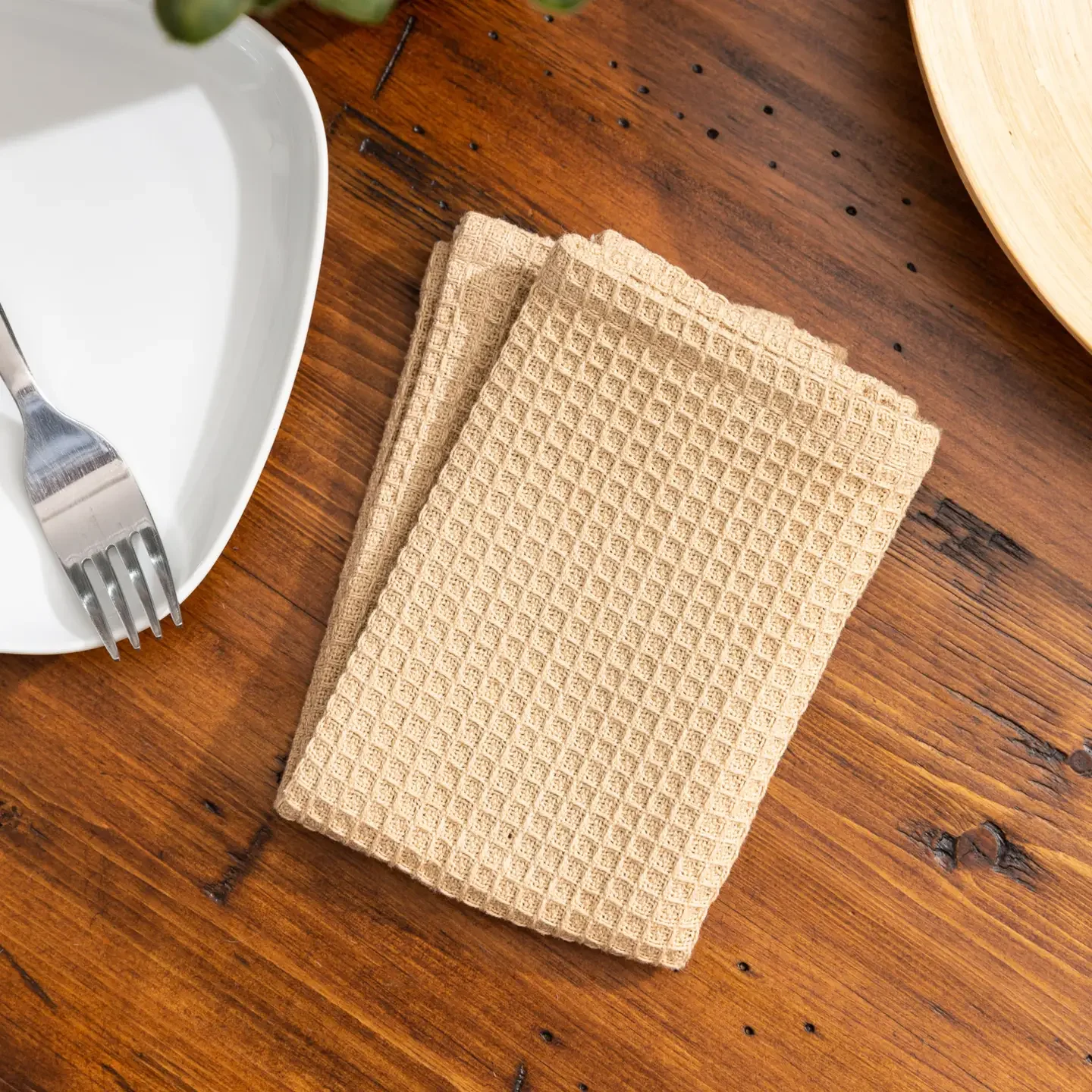 Broadway Waffle Dishcloth Khaki