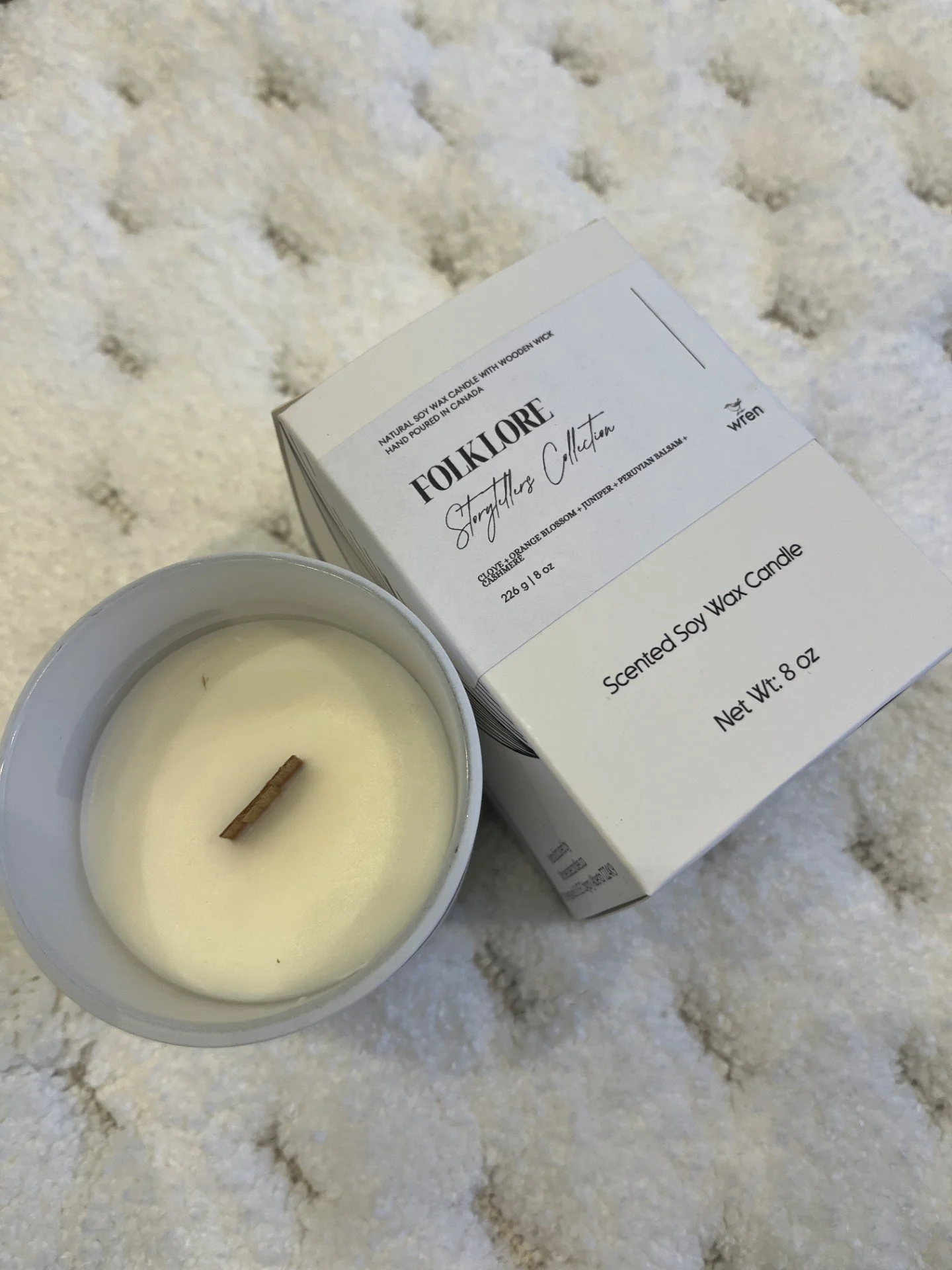 Wren Signature Line Wood Wick Candles, 8 oz