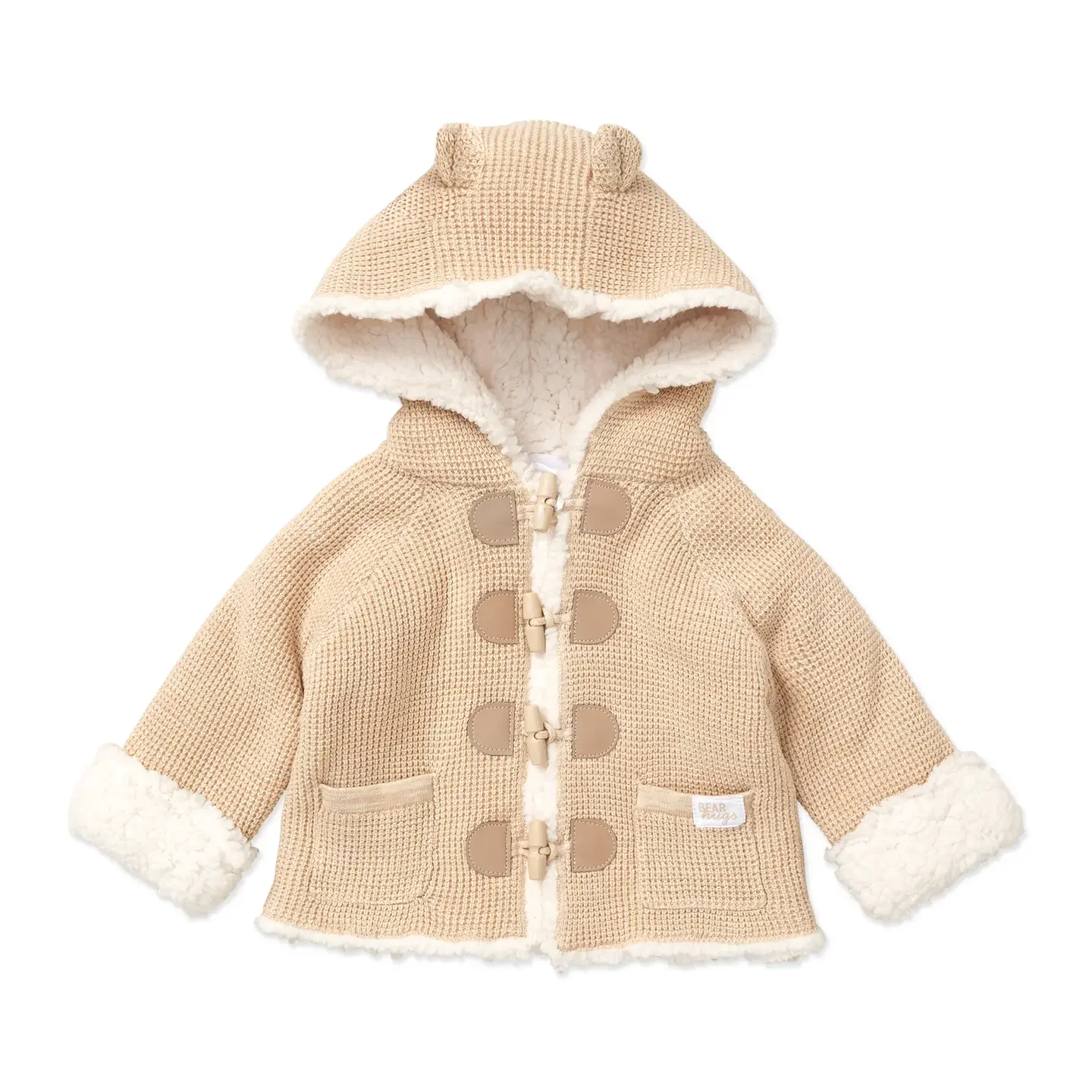 Beige True Knit Sherpa Cardigan