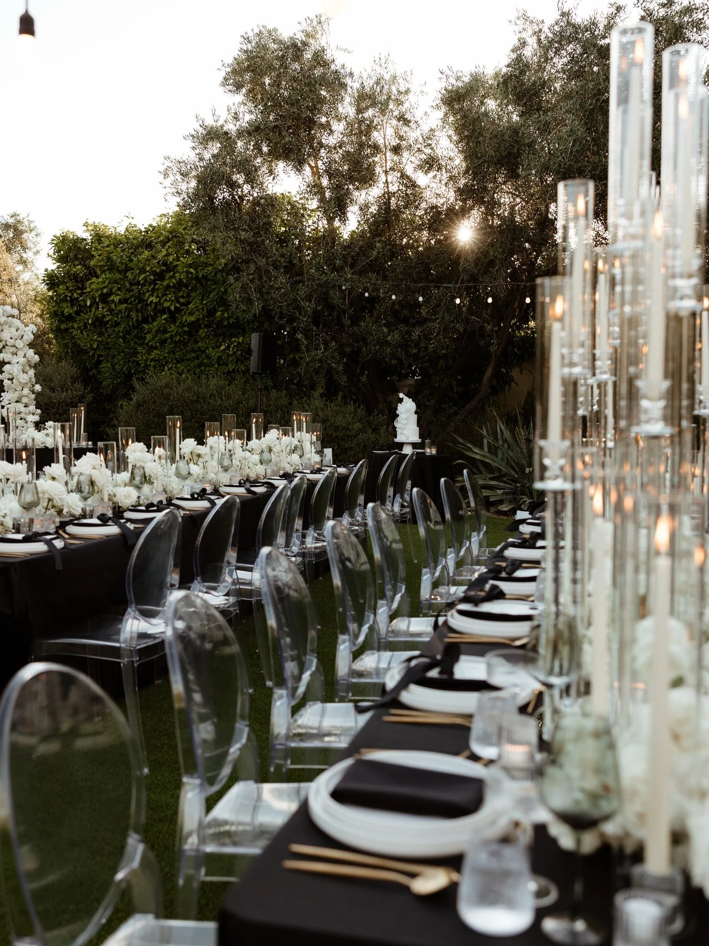 Dreamy black and white spring wedding reception at @elchorroweddings 

Happy Anniversary A&amp;A 🤍

#arizonawedding #weddingreception #arizonaweddingplanner #scottsdalewedding #scottsdaleweddingplanner
