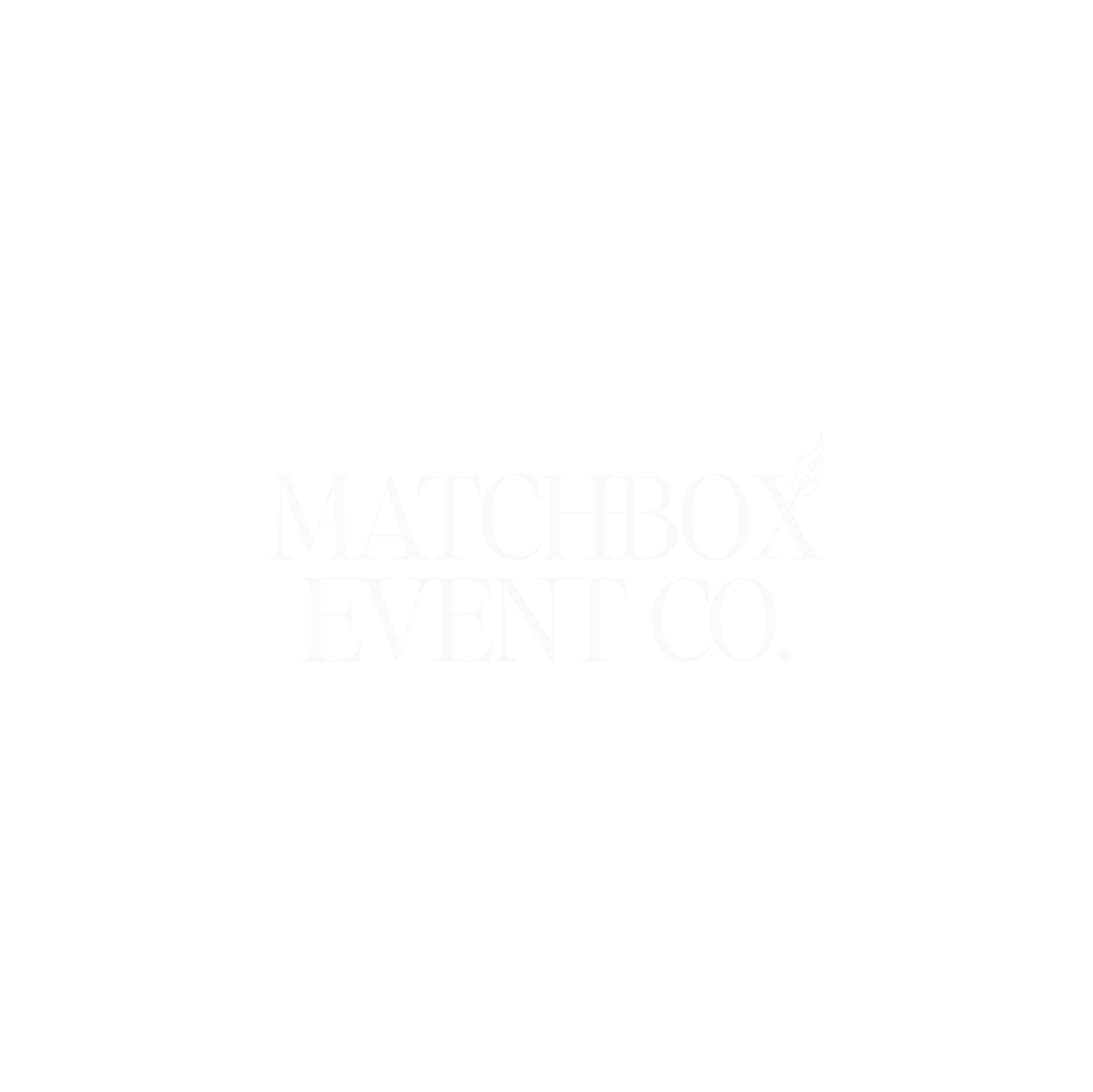 Black background with white text that reads "MATCHBOX EVENT CO."