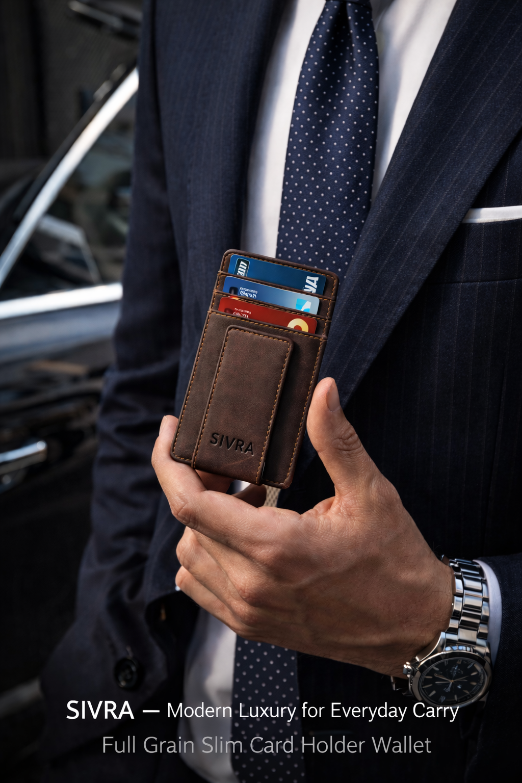 Arriving soon - SIVRA Full Grain Slim Card Holder Wallet