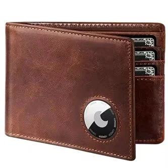 Arriving soon - Premium Full-Grain Leather AirTag RFID-Blocking Wallet