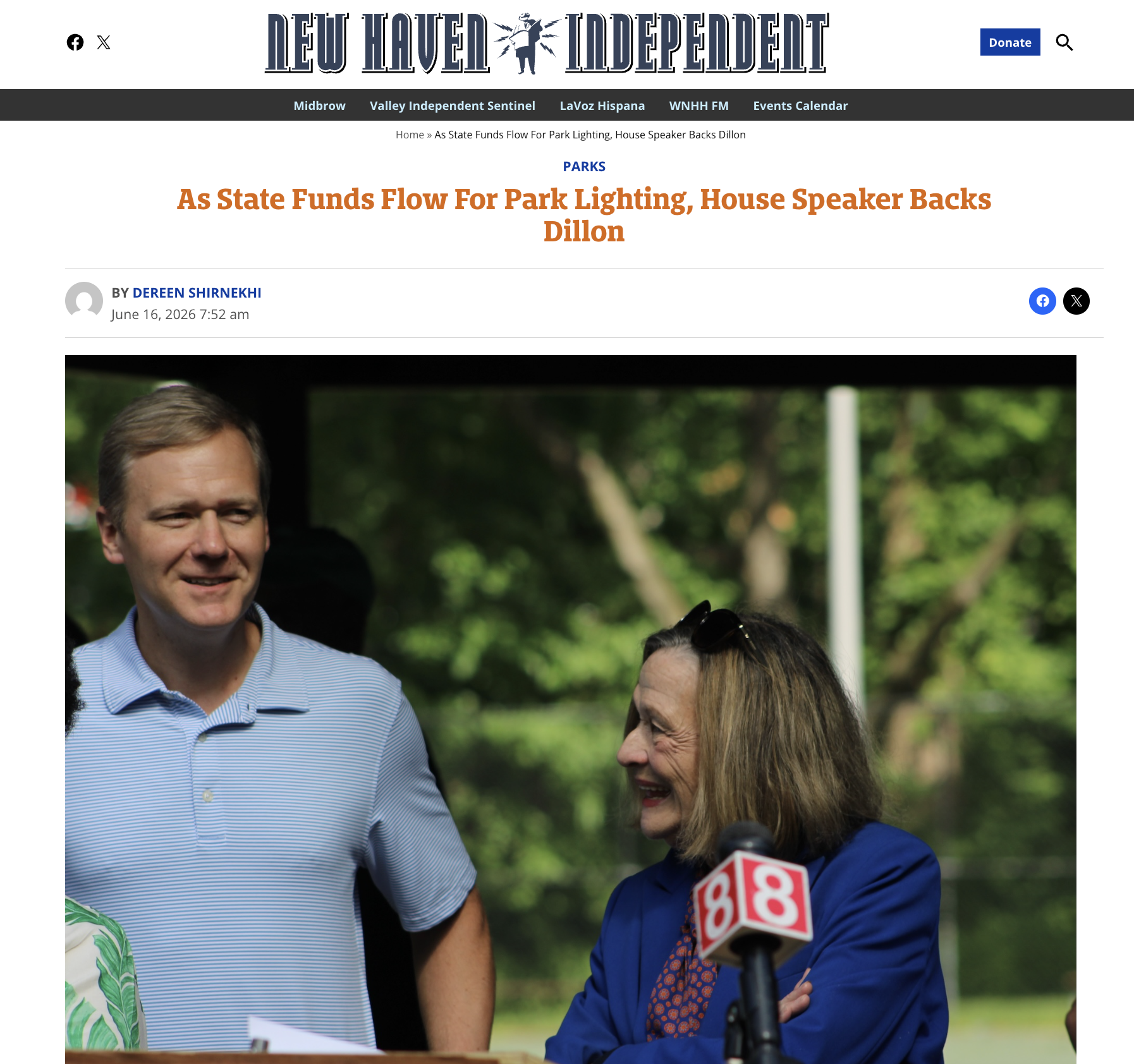 As State Funds Flow For Park Lighting, House Speaker Backs Dillon