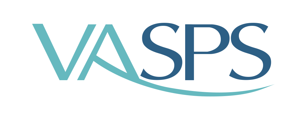 Logo of VASPS, featuring stylized text 'VASPS' with a swoosh element underneath.