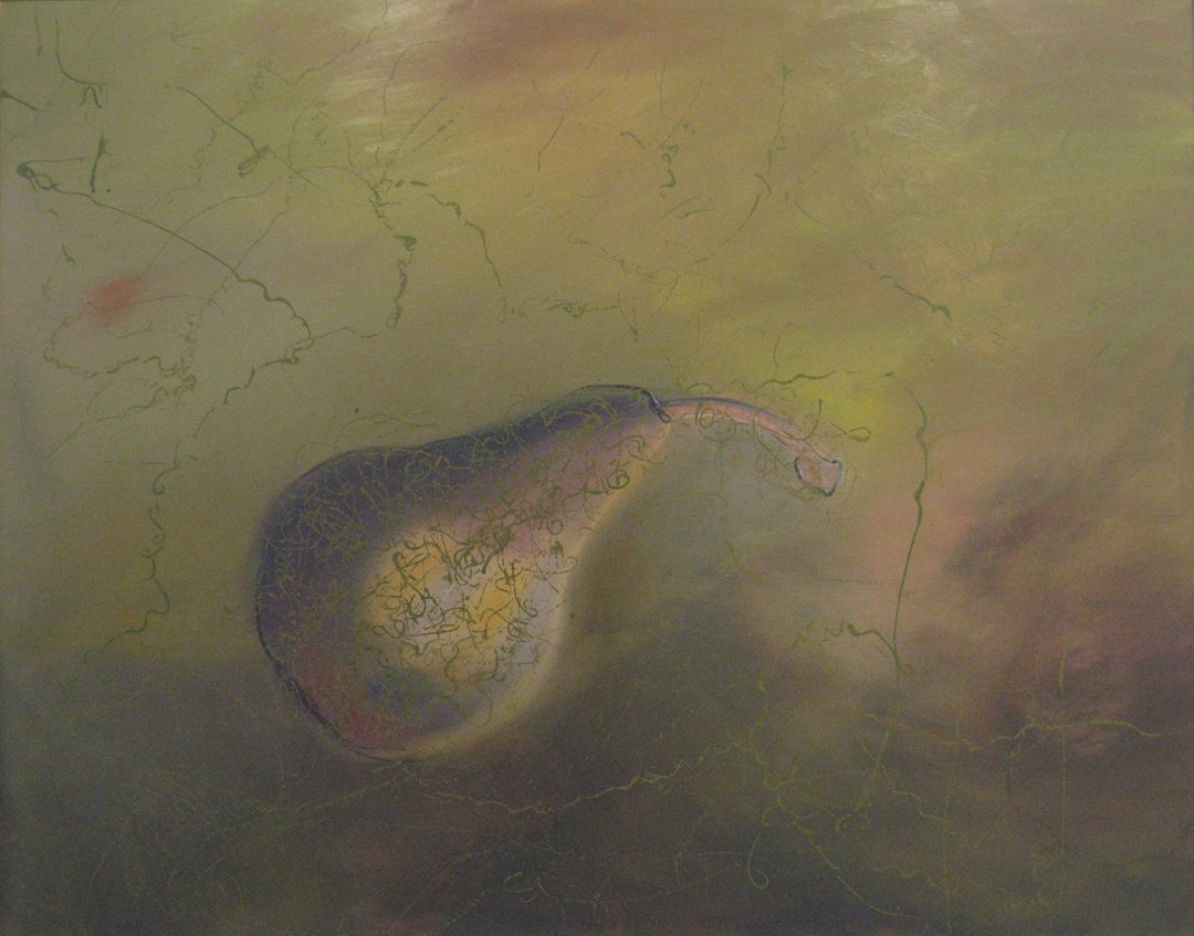 Seeking Balance with Pear, 2011
48 x 36 inches, acrylic on canvas