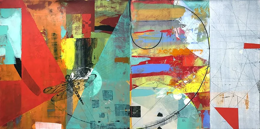 We're All Connected (diptych), 2019
24 x 24 inches, acrylic, mixed media on wood panel