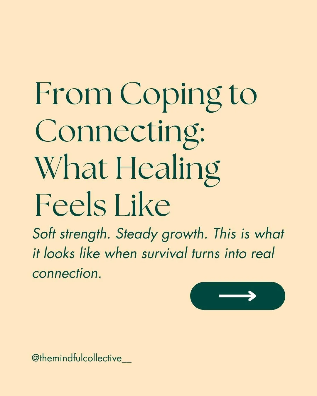Healing is not just about &ldquo;feeling better.&rdquo; It&rsquo;s about relating differently - to yourself, to others, and to the moments that used to make you shrink
This is the shift from coping to connecting:
From hiding parts of yourself to surv