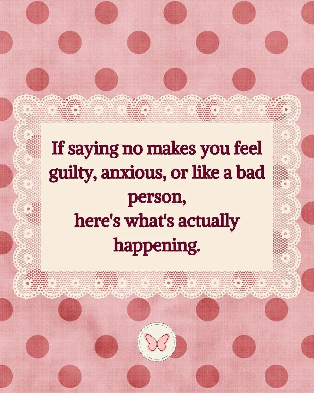 This is one of the most important things to understand about people-pleasing ~ it didn't come from nowhere.
And when you start to see it as a learned response rather than who you are, it becomes a lot easier to gently start doing things differently.
