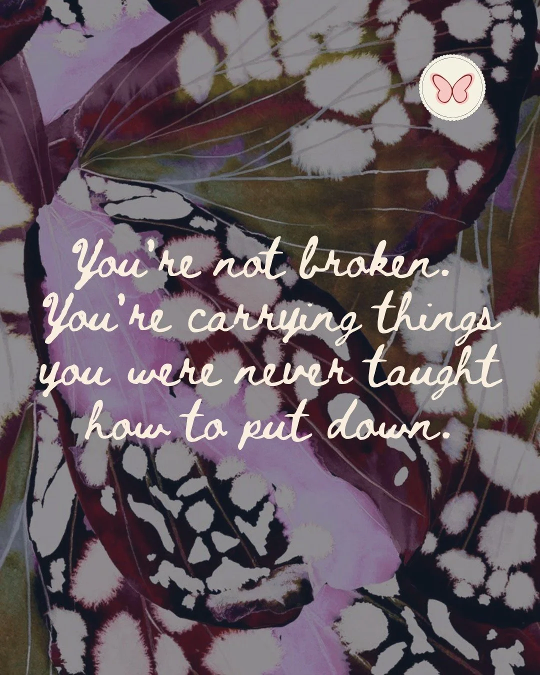 This one is for anyone who's wondered why it feels so hard, or why everyone else seems fine, or why you can't just move on.
You didn't choose the patterns, the wounds, or the coping strategies that came with your story. You've just been doing your be