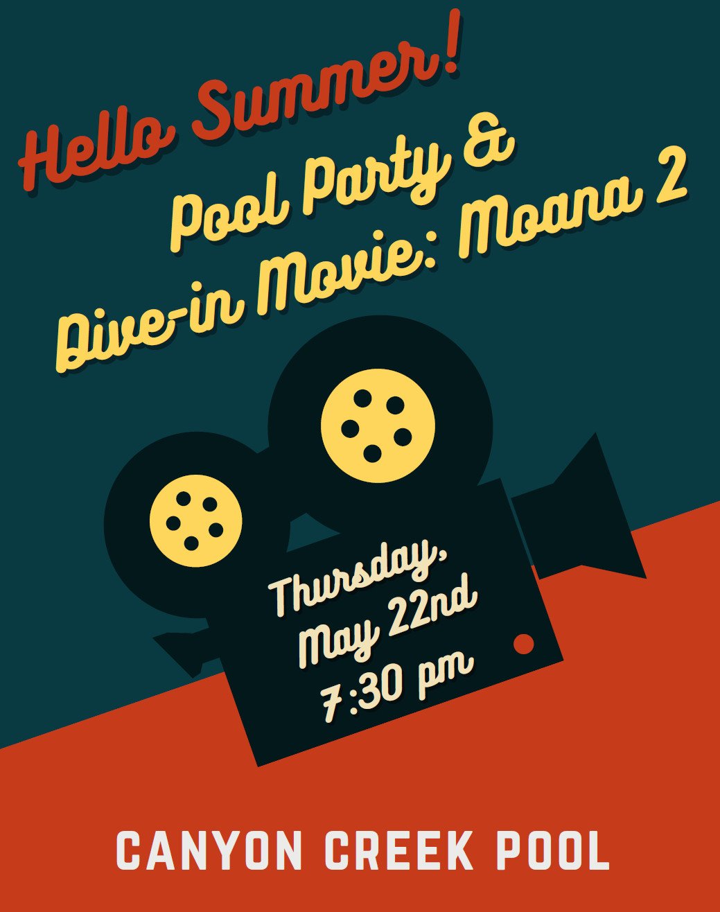 Canyon Creek Dive-in Movie and Pool Party
