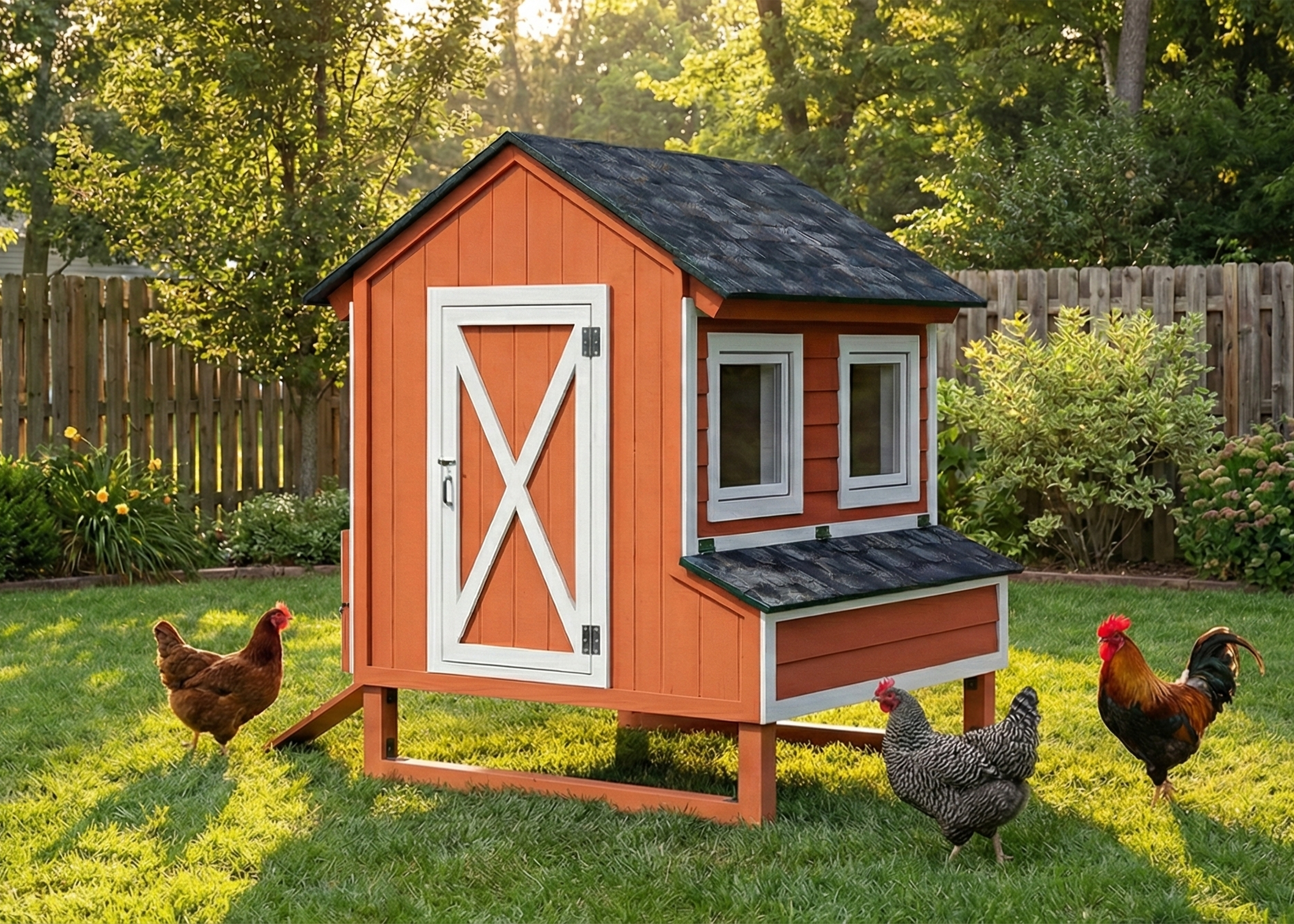 Classic Chicken Coop - 4x6x6 - Backyard Ready