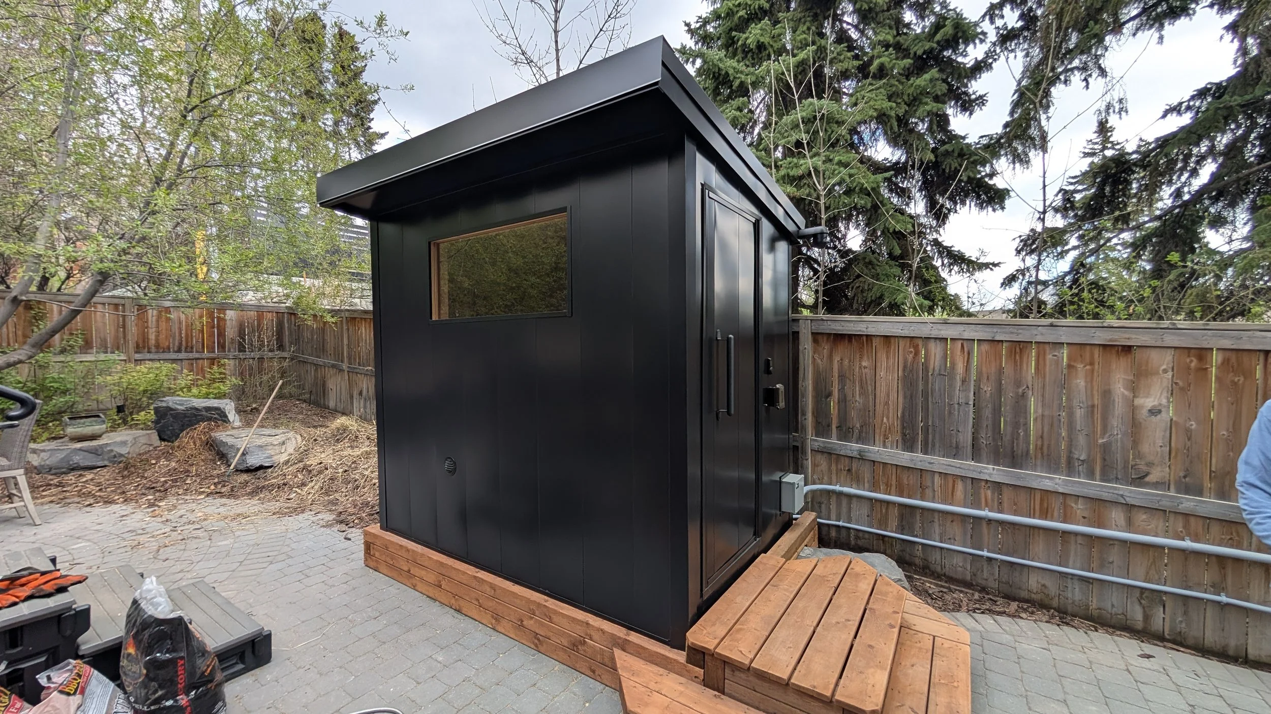 Custom Black Aluminum Sauna