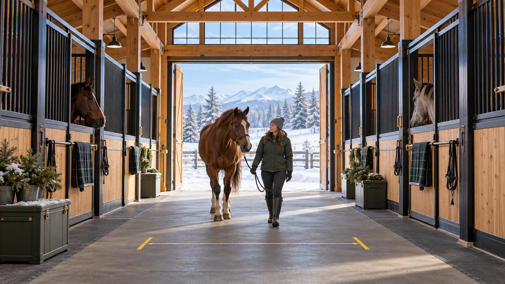 How Wide Should a Horse Barn Aisle Be?
