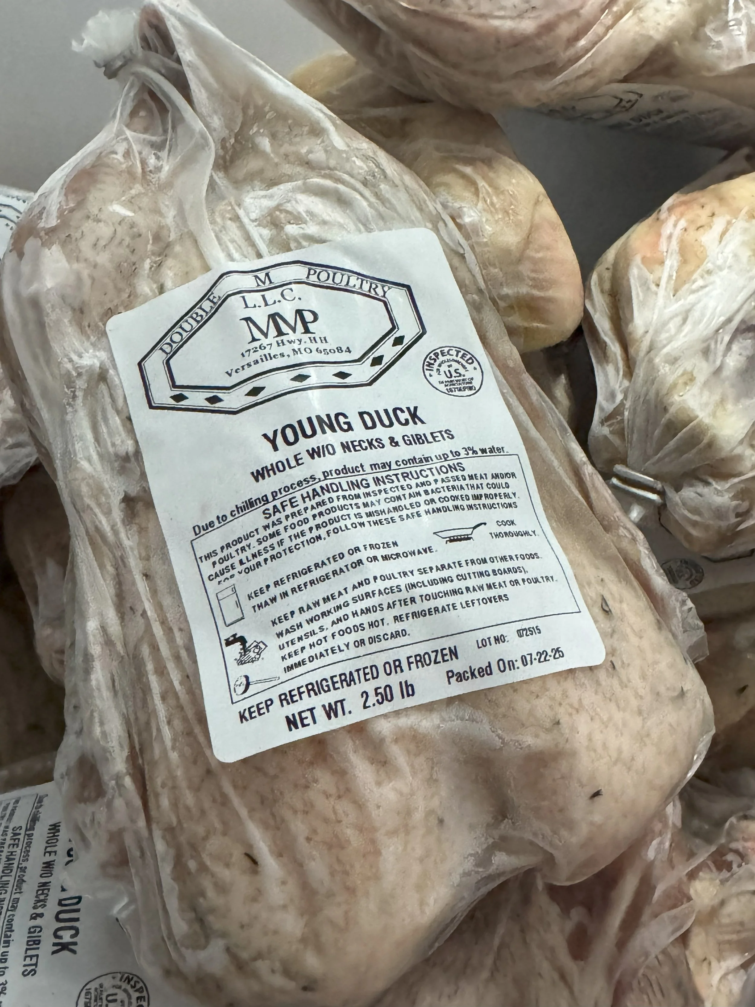 Duck meat - whole duck