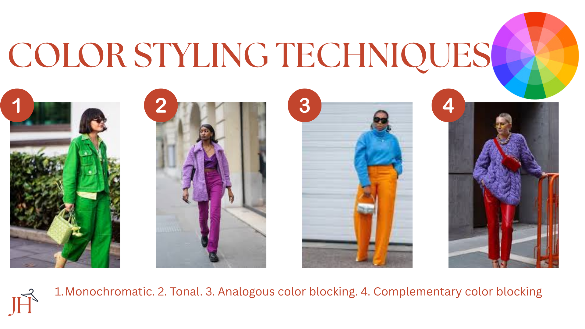 color dressing, monochromatic looks, spring 2026, tonal looks, complimentary colors, getting dressed