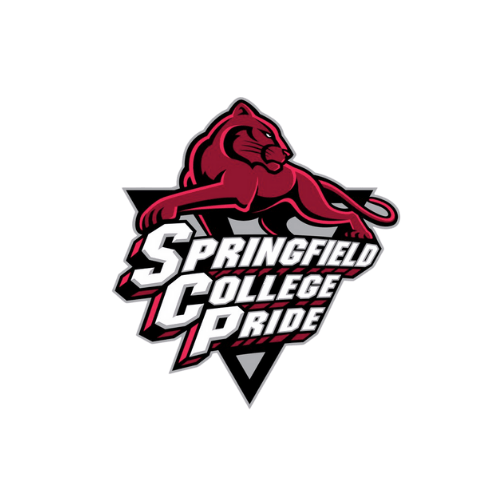Springfield College Pride logo featuring a red panther leaping over the text 'Springfield College Pride'.