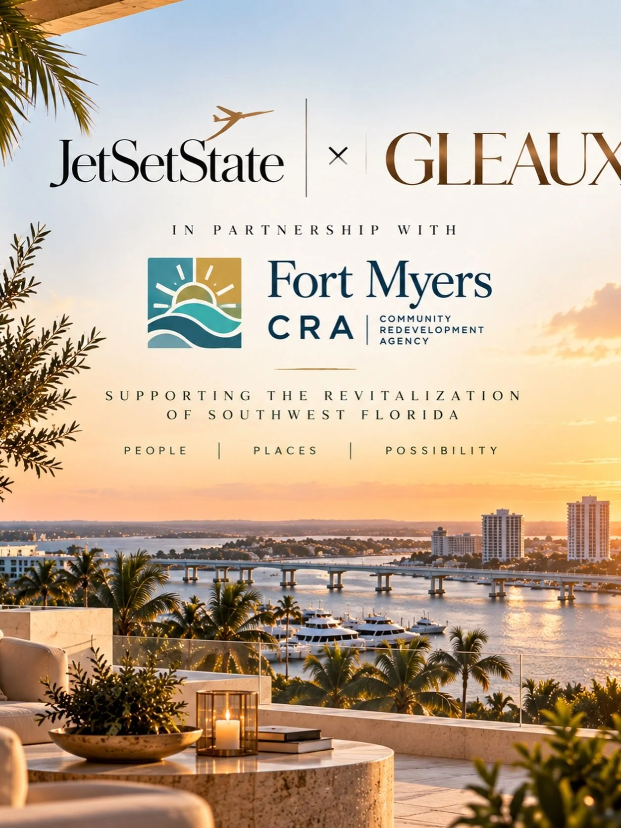 People. Places. Possibility. ✨

Some of the most meaningful work happens at the intersection of relationships, vision and place.

Through Gleaux, I had the pleasure of partnering with JetSetState and the Fort Myers Community Redevelopment Agency in s
