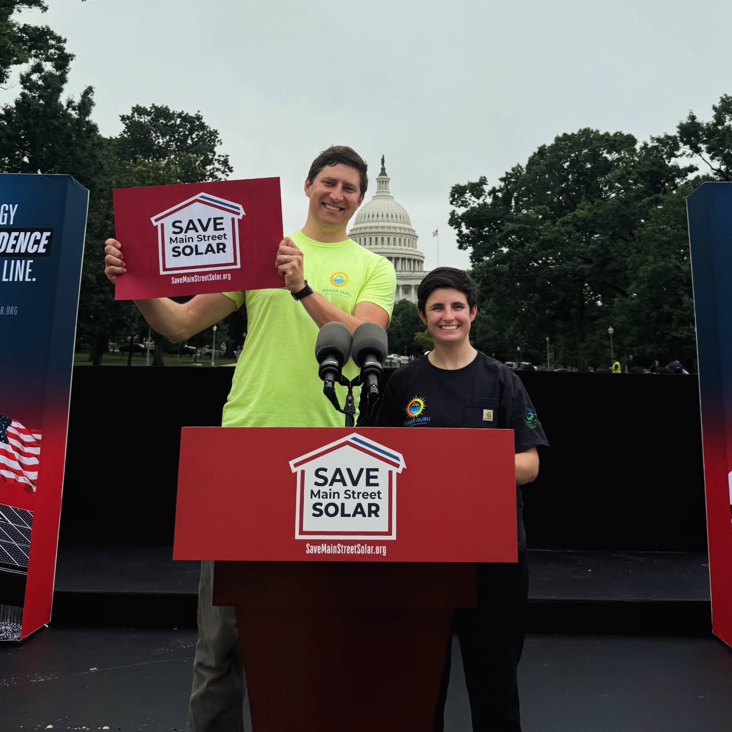Power Guru is in Washington, D.C. today with SEIA for the Save Main Street Solar rally on the Upper Senate Park. The current House Bill all but ends residential solar. This threat is not existential - it is literal. Contact your representatives today