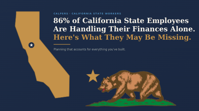 86% of California State Employees Are Handling Their Finances Alone.