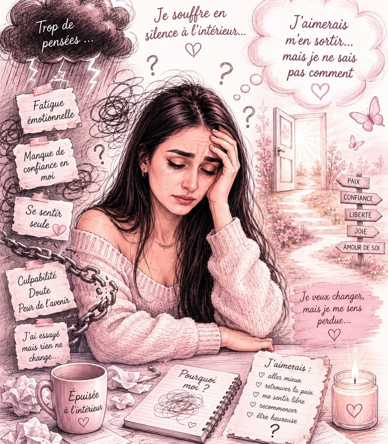 💎Et si ton corps essayait simplement de te dire que tu portes trop ?

Si tu te sens :

&bull; constamment fatigu&eacute;e m&ecirc;me apr&egrave;s avoir dormi
&bull; irritable ou &agrave; fleur de peau
&bull; envahie par des pens&eacute;es sans arr&e