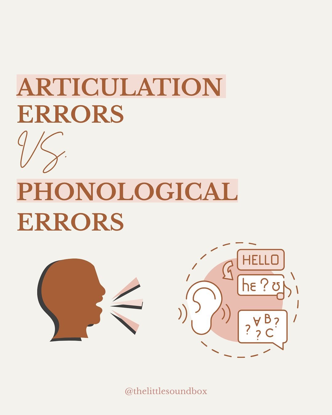 Articulation errors vs. phonological errors &mdash; what&rsquo;s the difference and why does it matter? 🧠💬

Articulation errors happen when a child has trouble physically producing certain sounds (like saying &ldquo;wabbit&rdquo; instead of &ldquo;