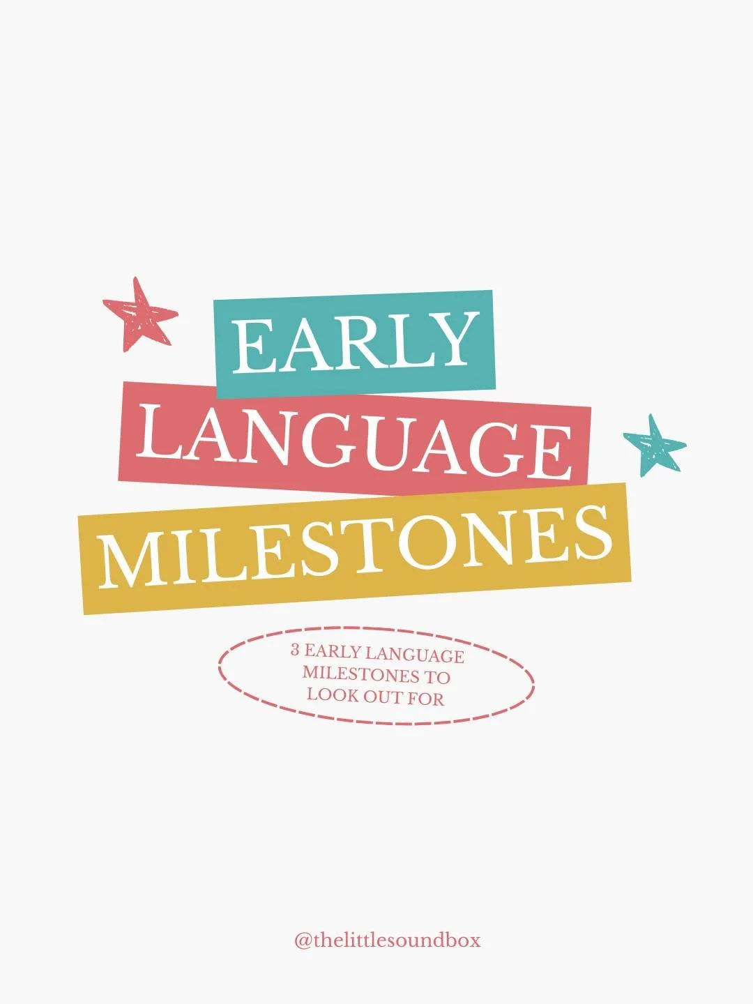 Early speech and language milestones matter 💬

From responding to their name, to using gestures, to saying first words and combining two words together, these early skills lay the foundation for strong communication.

Every child develops at their o