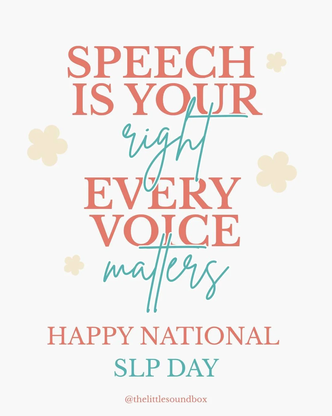 Happy SLP Day 💬

Today we celebrate the work, the heart, and the impact behind speech-language pathology. Helping children find their voice and supporting families along the way is something we never take for granted.

So grateful to be part of this