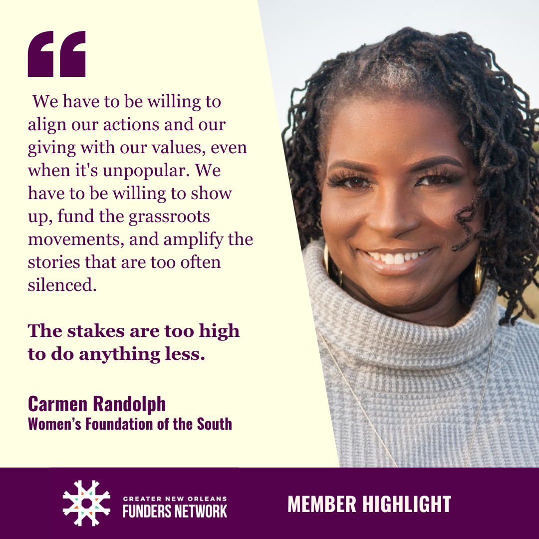 Member Highlight: Carmen Randolph on Philanthropy's Role in Driving Equity and Change