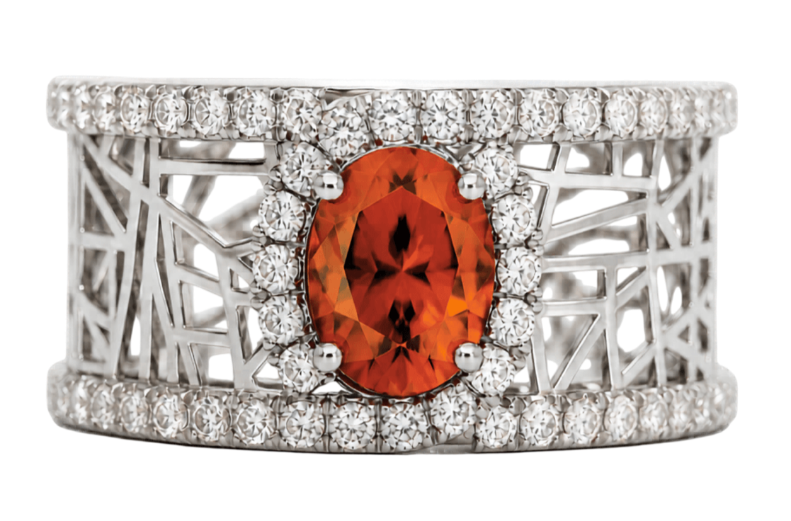 bague Emmanuelle de la maison O Marès inspirée des vitraux de la Sagrad Familia