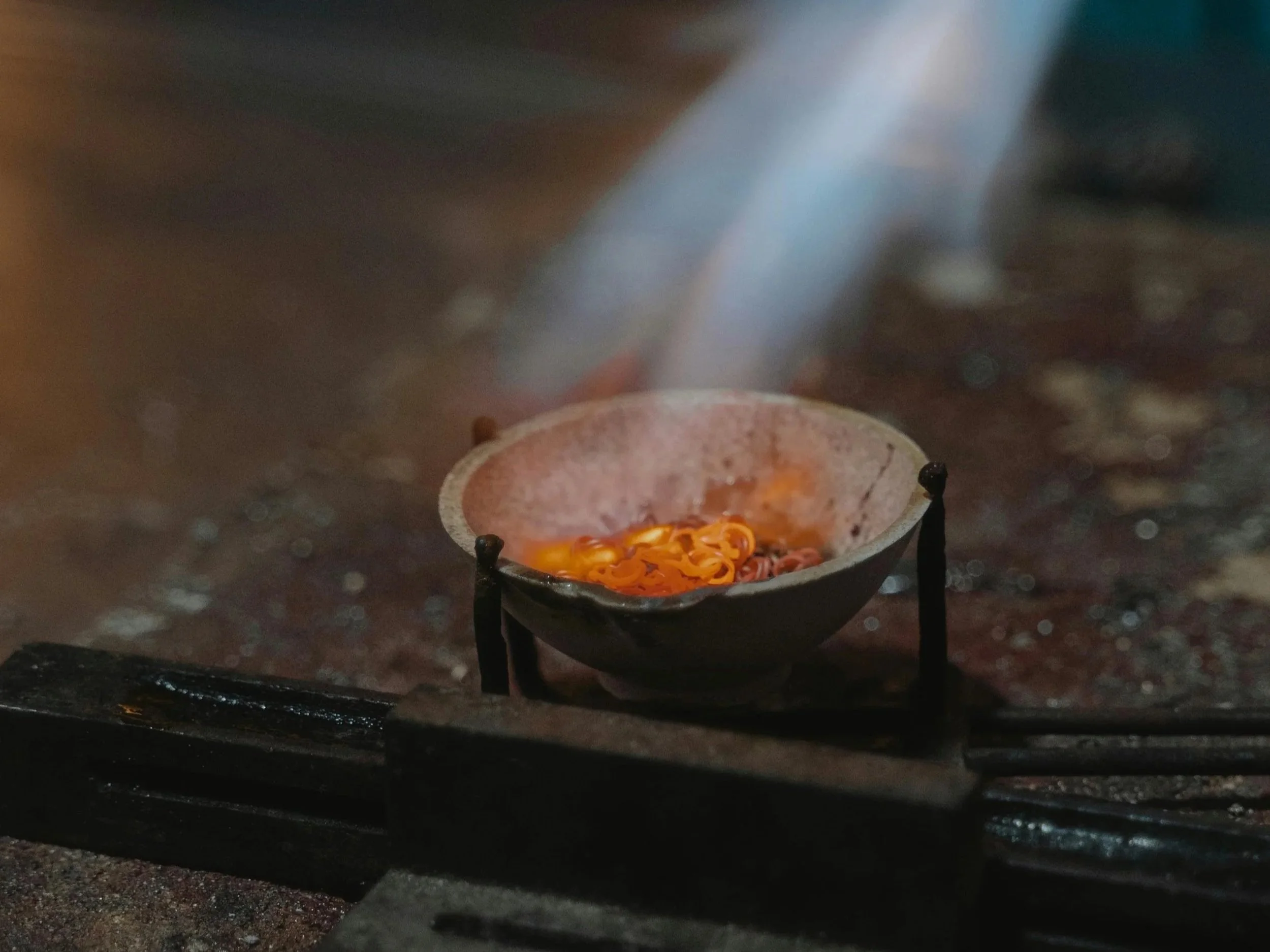 or en train de chauffée pour être fondue dans les ateliers O.Marès