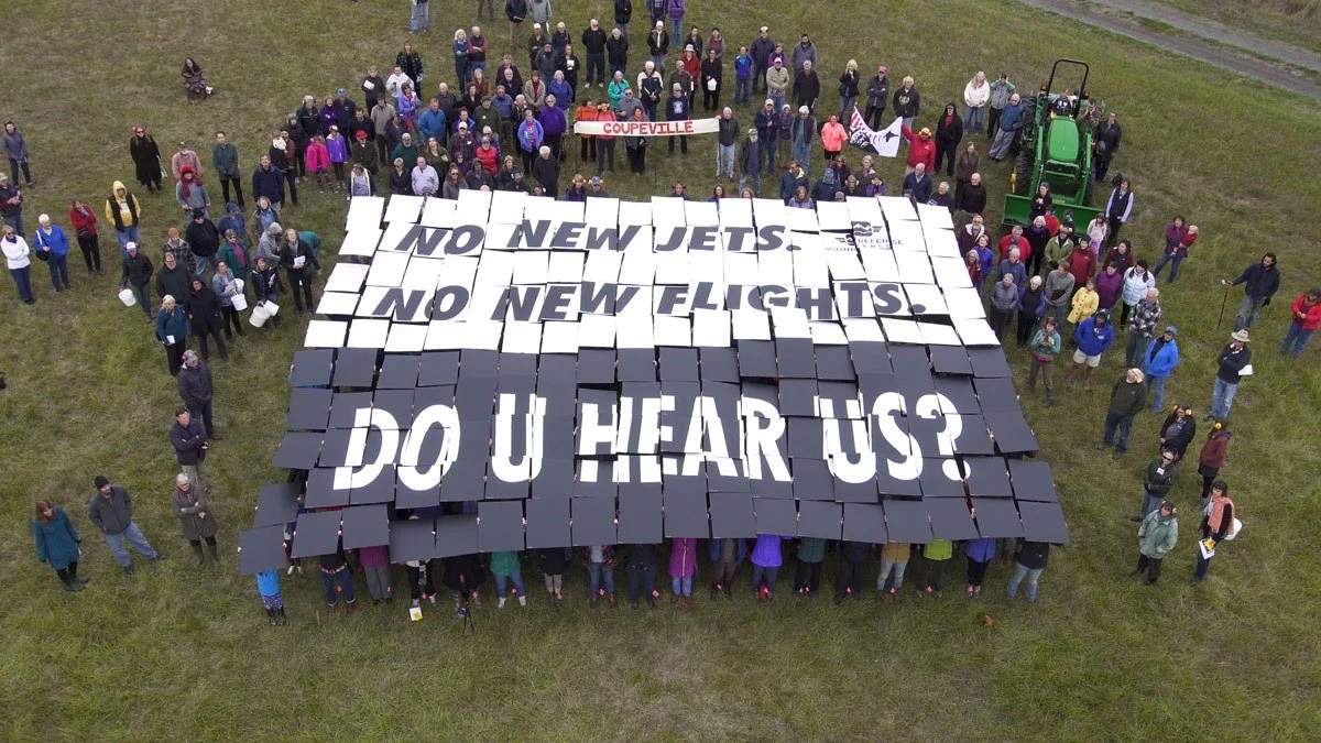 A powerful No New Jets, No New Flights campaign Kickoff!