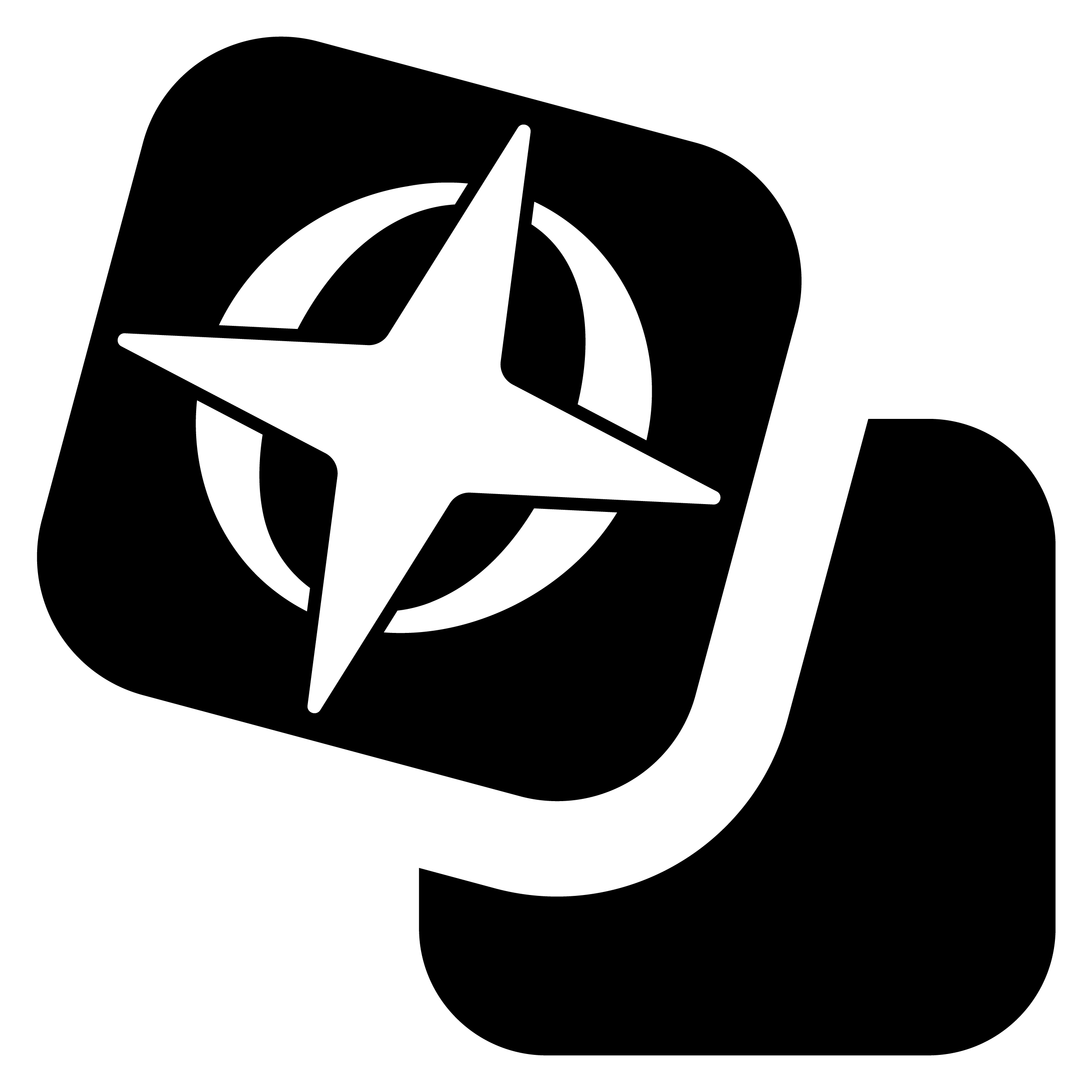 An icon shaped like two six sided dice. The face of one of the die has the Plotweaver Opportunity Icon; a circle with a four pointed star in the middle of it.