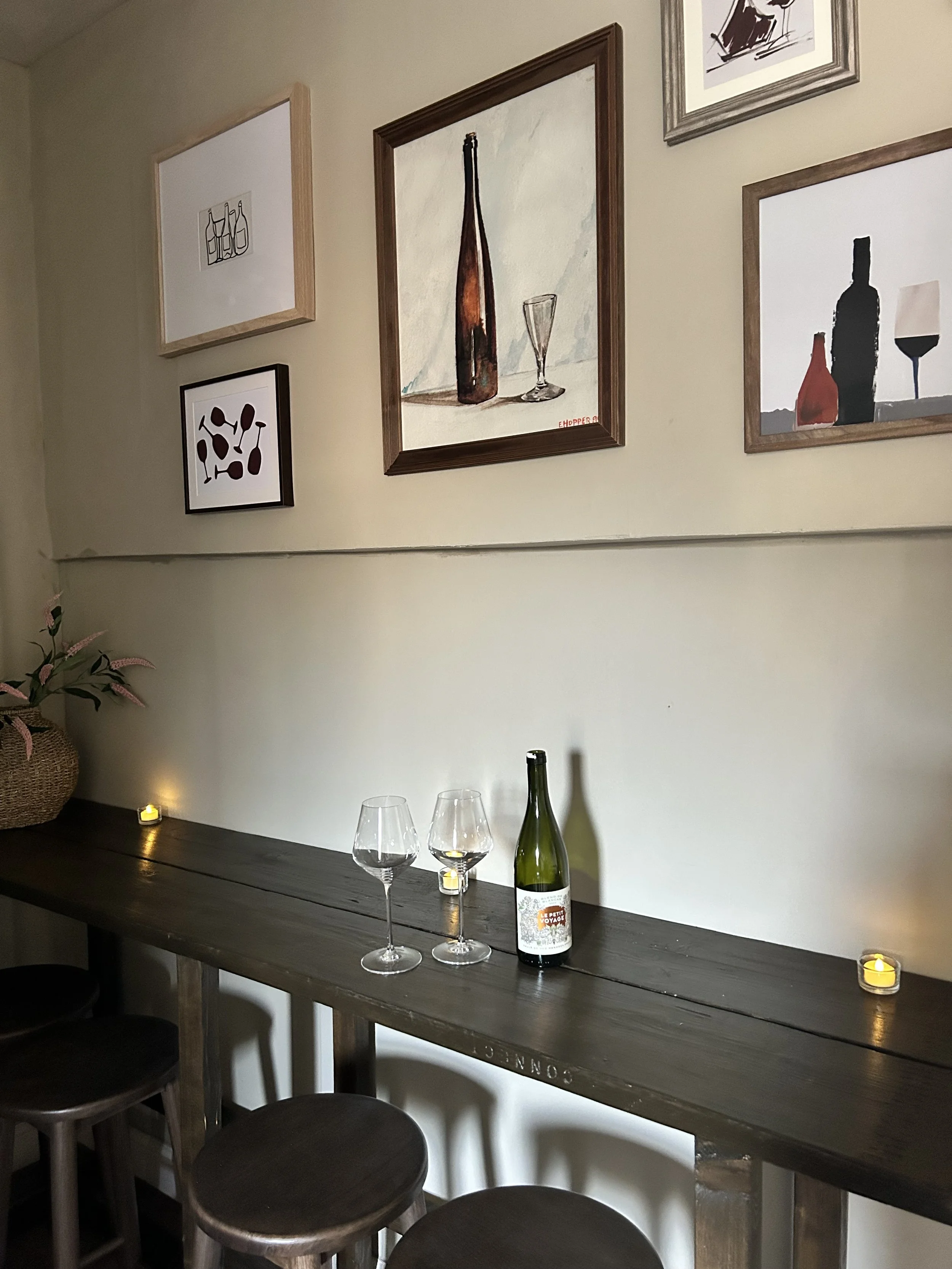 Upstairs bar seating