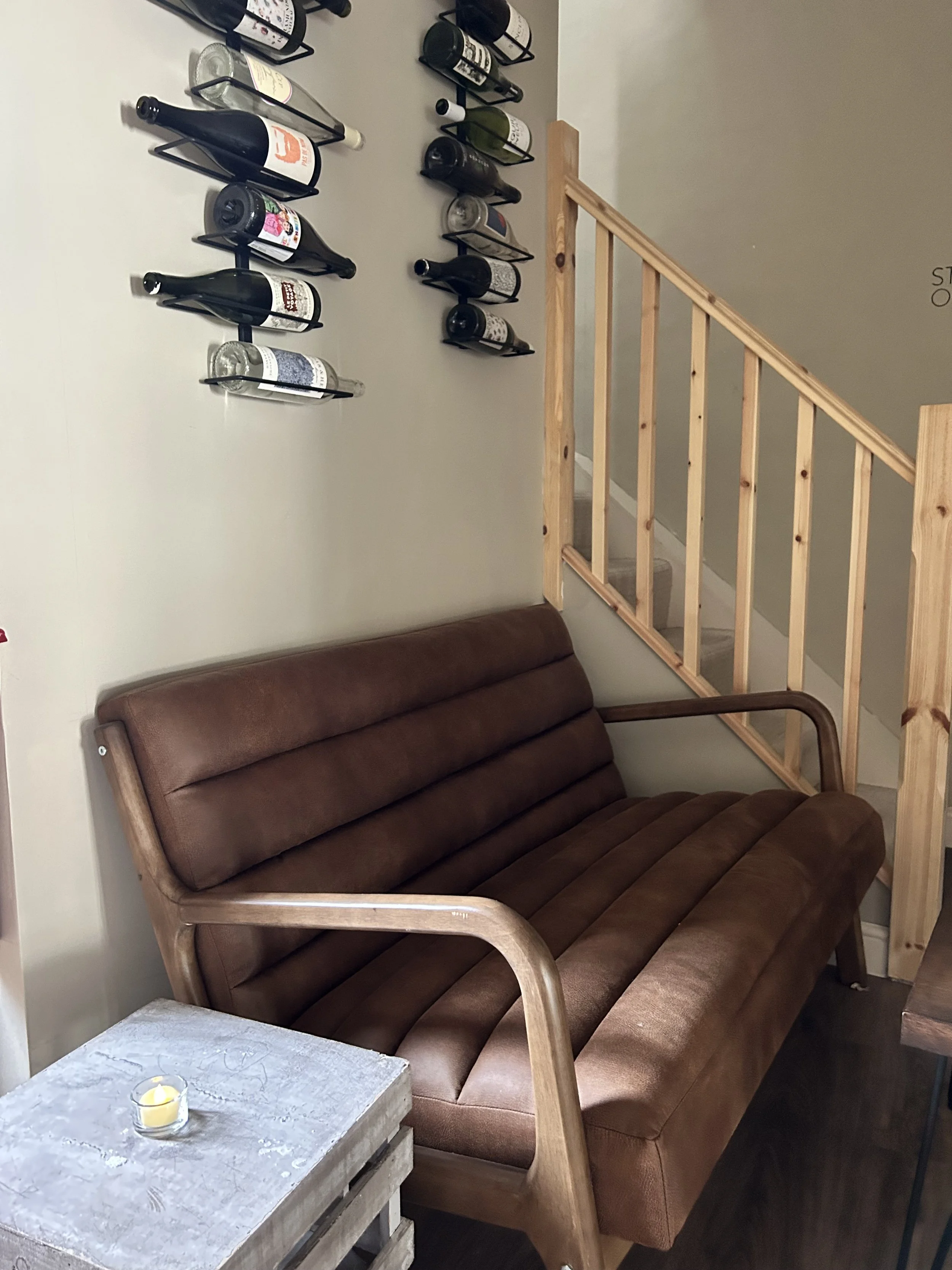 Upstairs bar seating