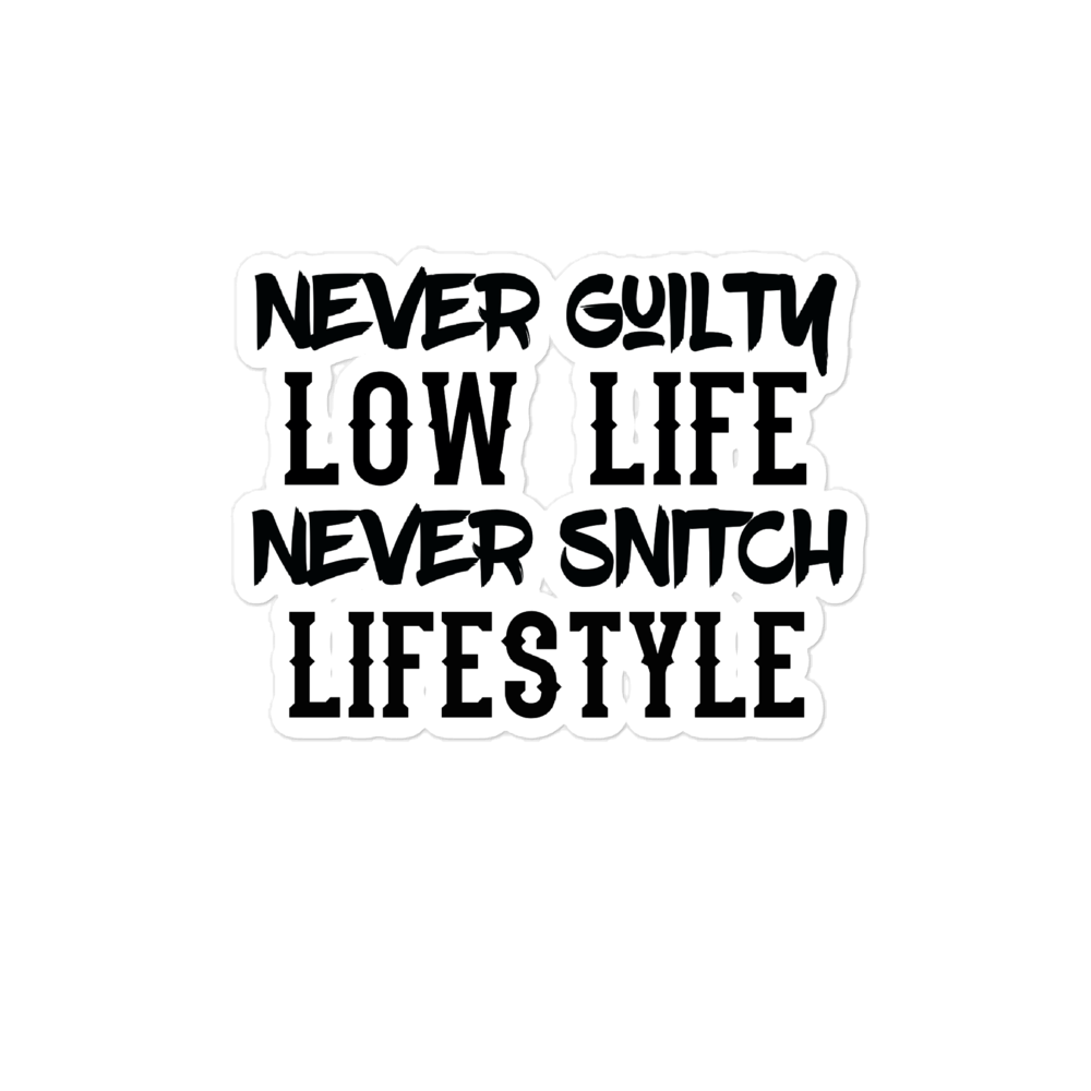 Never never sticker