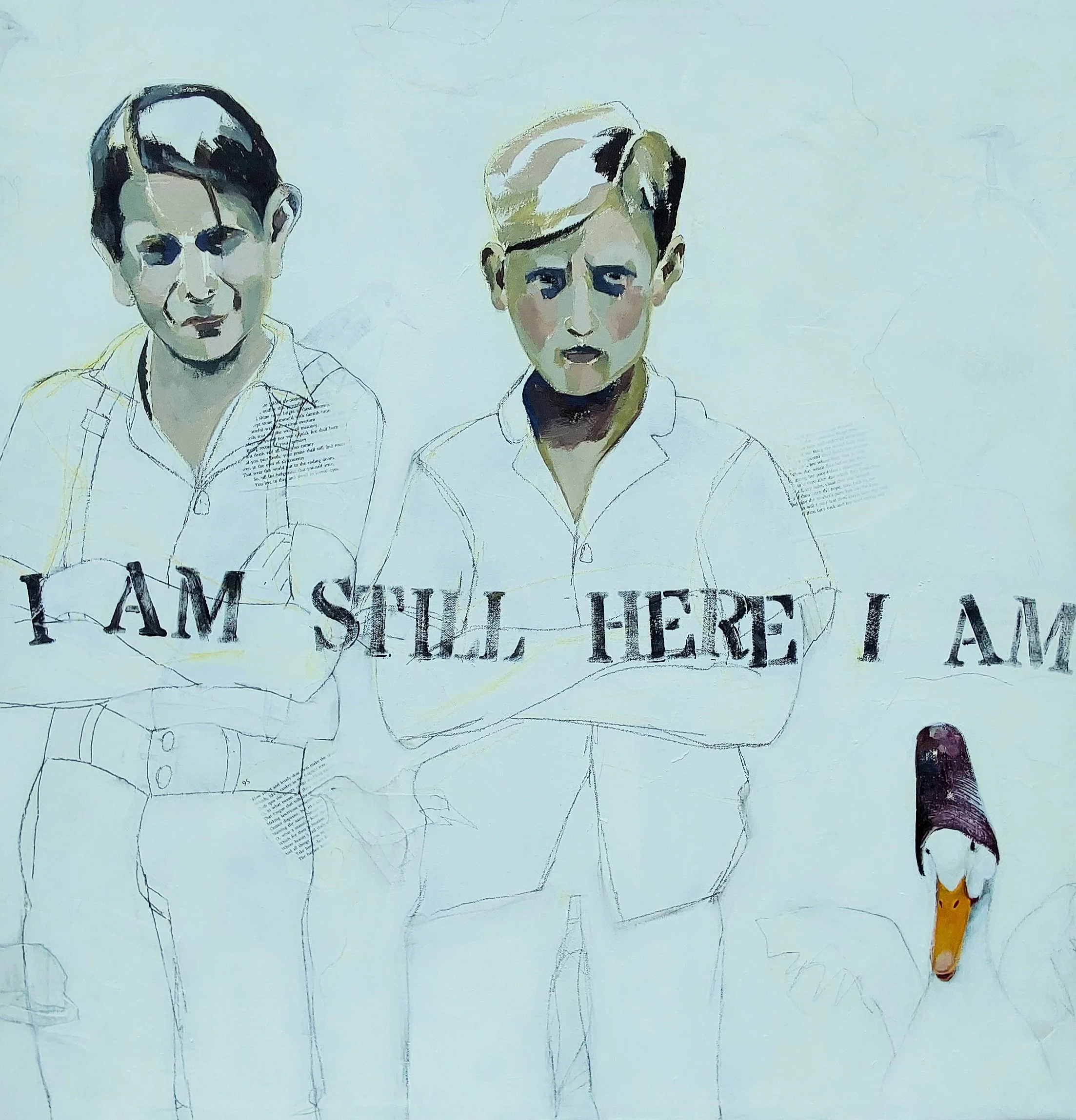 I am still here
Acrylic and Mixed Media on Canvas
28" X 32"
2024