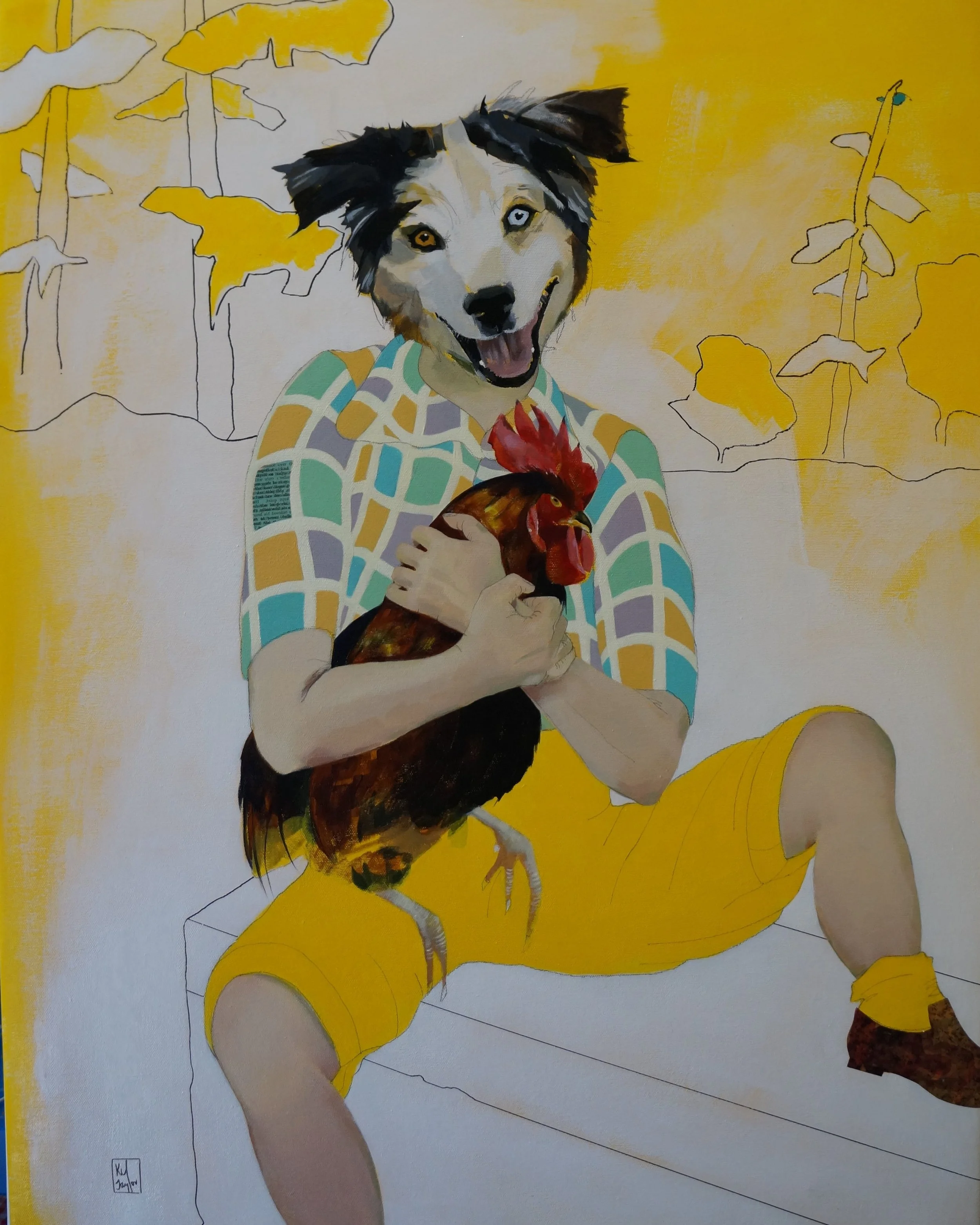 Lucy
Acrylic and Mixed Media on Canvas
24" X 28"
2022
SOLD